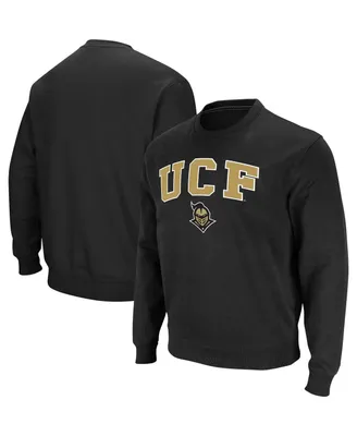 Men's Colosseum Black Ucf Knights Arch Over Logo Pullover Sweatshirt