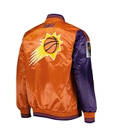 Men's Starter Purple, Orange Phoenix Suns Fast Break Satin Full-Snap Jacket