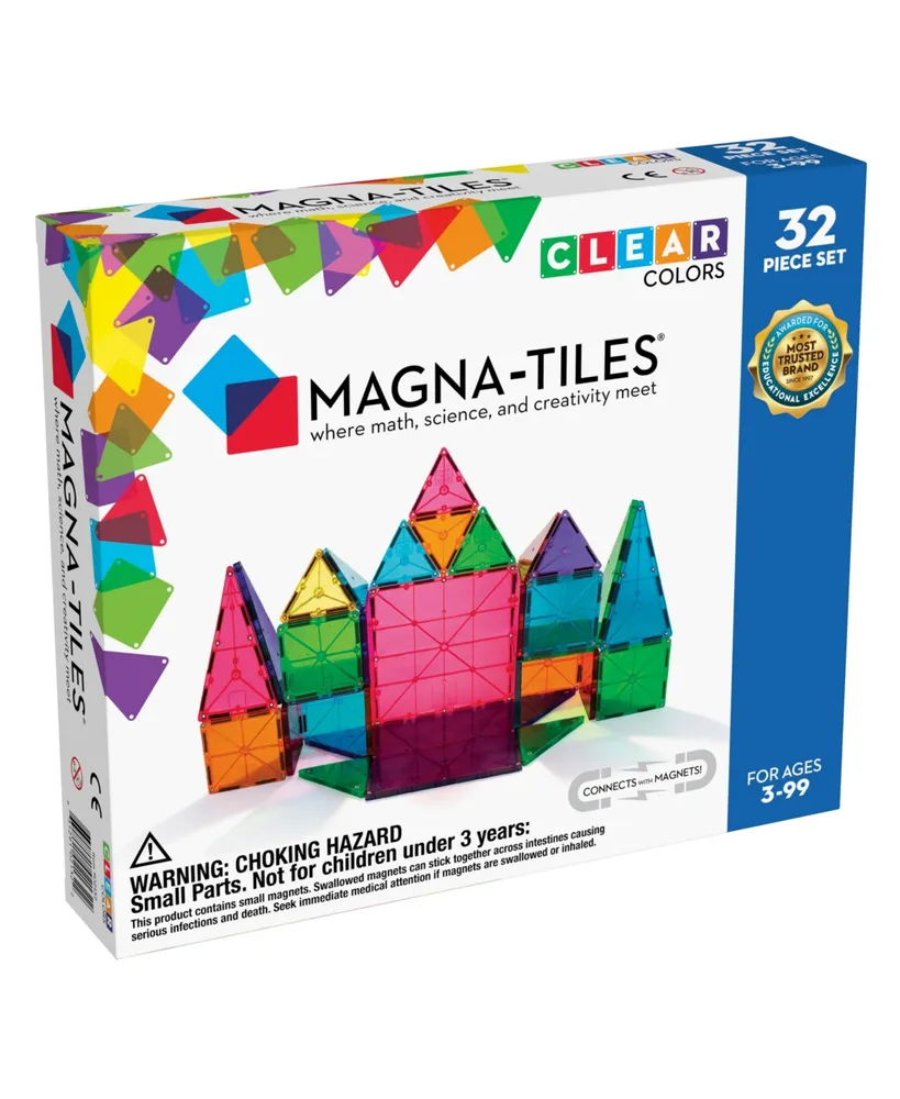 Magna-Tiles® MAGNA-TILES Classic 32-Piece Magnetic Construction Set, Ages  3+ - Macy's