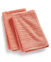 Home Design Quick Dry Cotton 2-Pc. Hand Towel Set, Created for Macy's