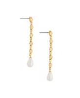 Ettika Elegantly Modern Crystal Earrings in 18K Gold Plating