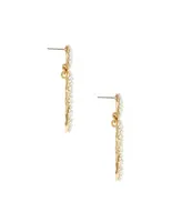 Ettika You're The Moment Imitation Pearl Earrings in 18K Gold Plating