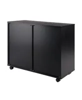 Winsome Halifax 26.3" Wood 2-Door 4-Drawer Wide Storage Cabinet