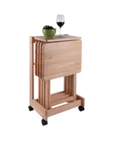 Winsome Brienda 5-Piece Wood Flip Top Snack Table Set