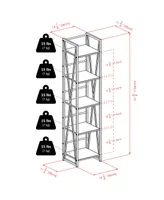 Winsome Isa 61.42" Wood 5 Tier Shelf