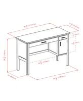 Winsome Emmett 29.53" Wood Writing Desk