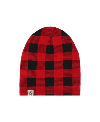 Snugabye Baby Boys or Girls Buffalo Plaid Reversible Beanie