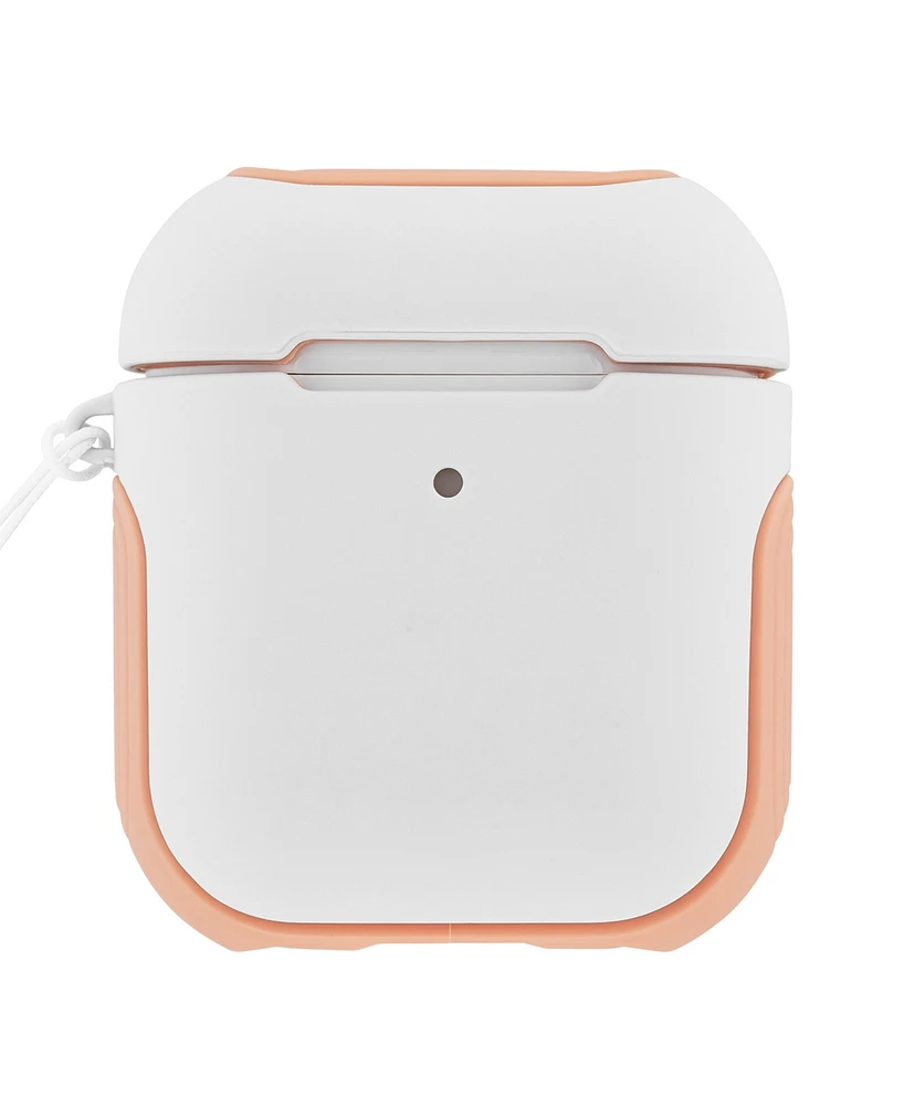 WITHit White and Pink Sport Cover designed for Apple AirPods
