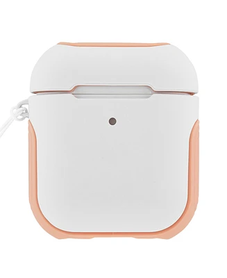 WITHit White and Pink Sport Cover designed for Apple AirPods