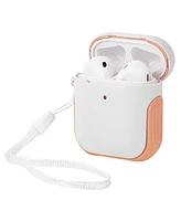 WITHit White and Pink Sport Cover designed for Apple AirPods