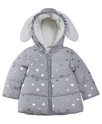 Rokka&Rolla Baby Girls Soft Fleece Lined Puffer Jacket Winter Coat