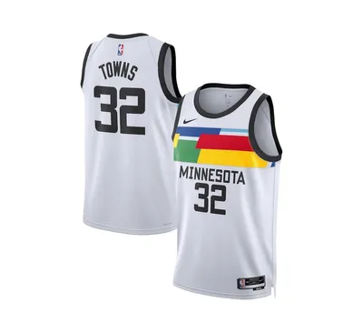 Men's and Women's Nike Karl-Anthony Towns White Minnesota Timberwolves 2022/23 City Edition Swingman Jersey