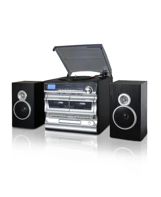 Trexonic 3-Speed Vinyl Turntable Home Stereo System with Cd Player