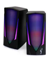 beFree Sound 2.0 Computer Gaming Speakers with Led Rgb Lights
