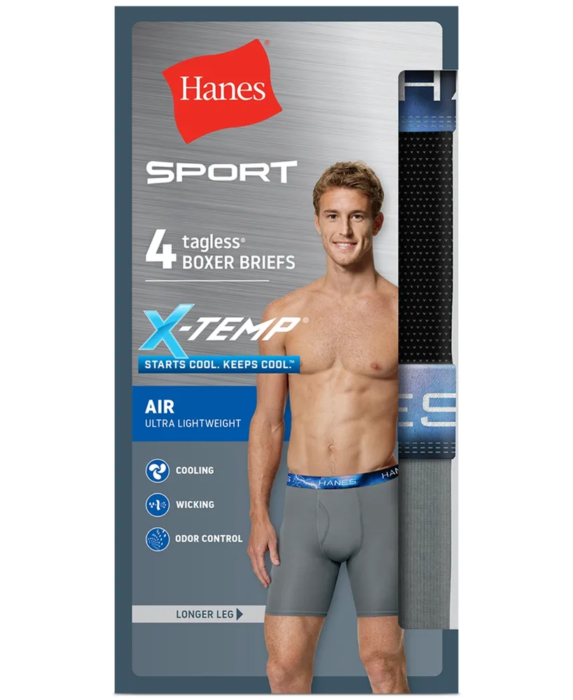 Hanes Men's Underwear Boxer Briefs Pack, Moisture-Wicking Men's Mesh  Underwear, X-Temp Cooling with Odor Control, 3-Pack, Assorted-3, Small :  : Clothing, Shoes & Accessories