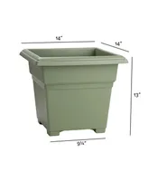 Novelty 26140 Countryside Square Tub Planter Sage - 14in