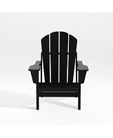 WestinTrends All-Weather Contoured Outdoor Poly Folding Adirondack Chair