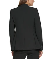 Dkny Petite Pick-Stitch Single-Button Blazer, Created for Macy's