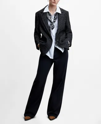 Mango Women's Structured Blazer Button