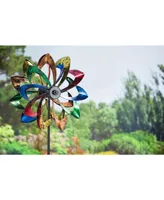 Evergreen 75" Led Solar Flower Wind Spinner