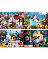 Masterpieces Wild & Whimsical - 500 Piece Jigsaw Puzzles 4 Pack