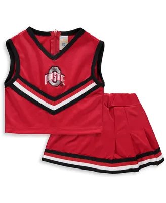 Toddler Girls Scarlet Ohio State Buckeyes Two-Piece Cheer Set