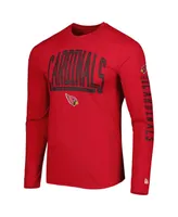 Men's New Era Cardinal Arizona Cardinals Combine Authentic Home Stadium Long Sleeve T-shirt