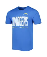 Men's New Era Powder Blue Los Angeles Chargers Combine Authentic Training Huddle Up T-shirt