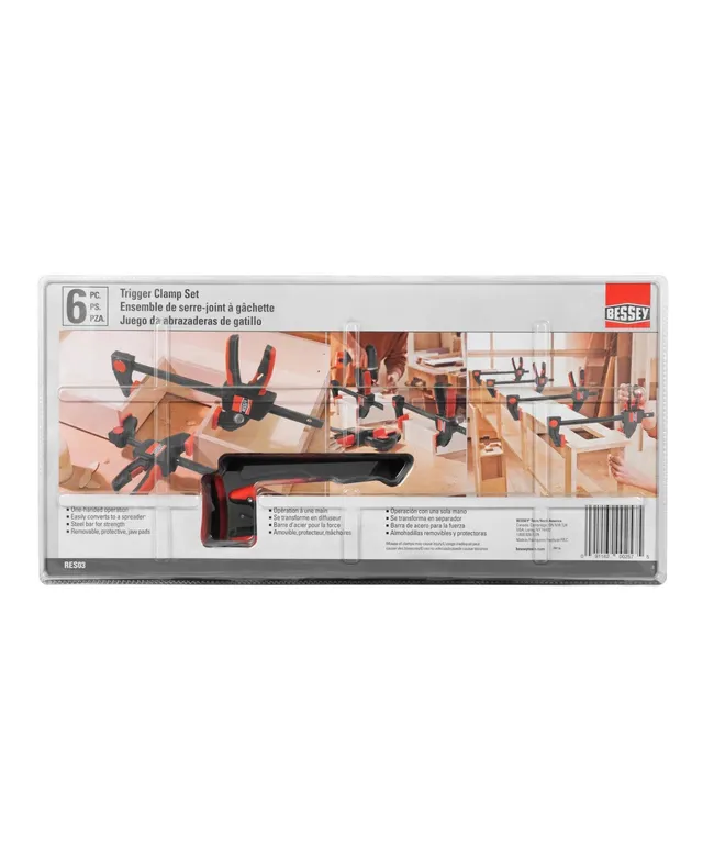 Bessey Trigger and Spring Combo Deep Reach Clamp Tool Set, 6 Piece