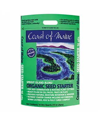 Coast of Maine 1SSI16 Sprout Island, Organic Seed Starter, 16qt