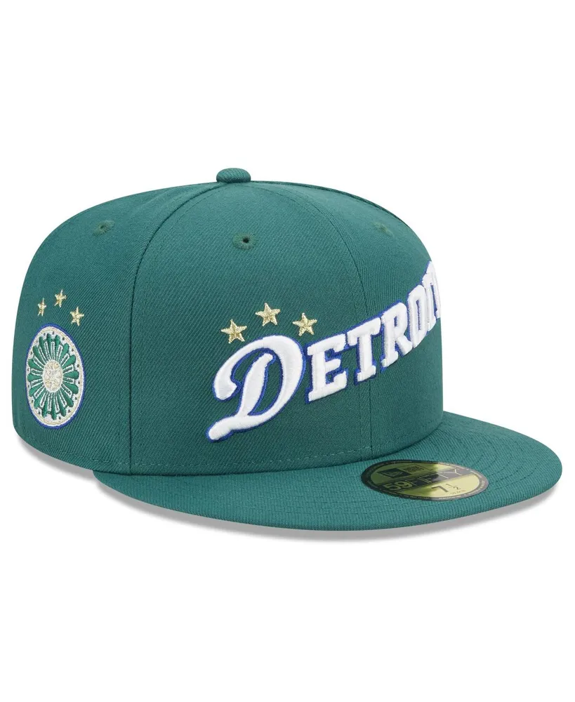 Men's New Era Green Detroit Pistons 2022/23 City Edition Official 59FIFTY Fitted Hat