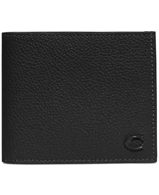 Coach Refined Pebble Leather Bill Compartment Wallet