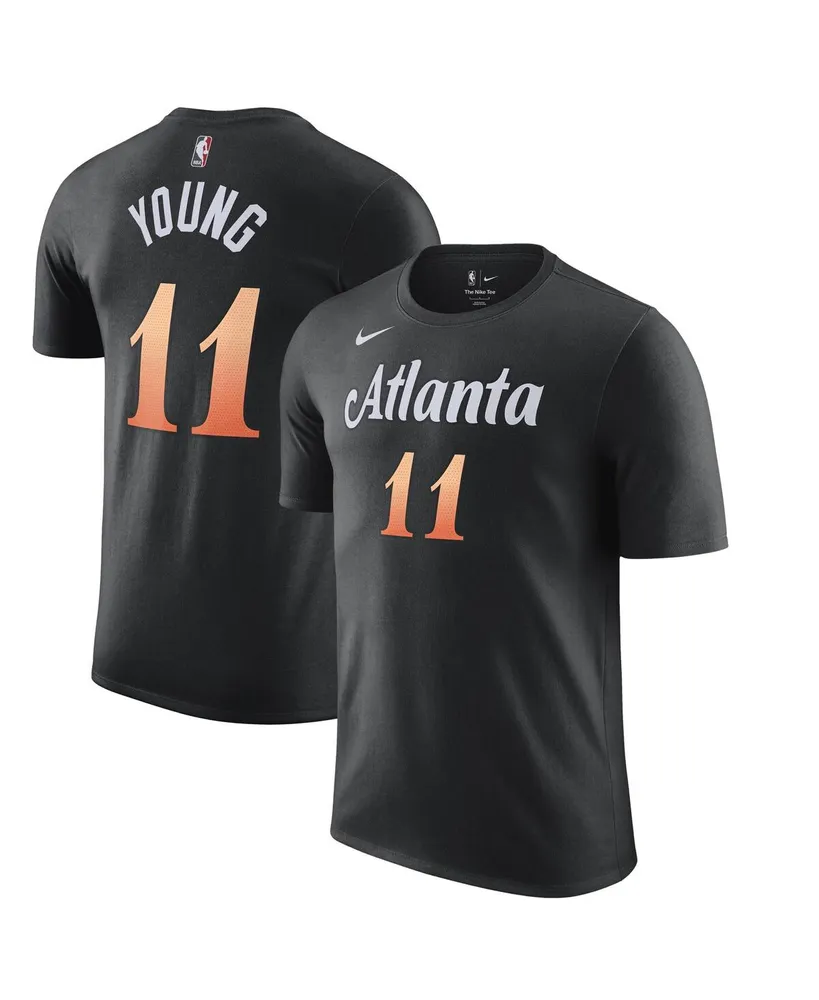 Men's Nike Trae Young Black Atlanta Hawks 2022/23 City Edition Name and Number T-shirt