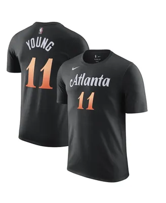 Men's Nike Trae Young Black Atlanta Hawks 2022/23 City Edition Name and Number T-shirt