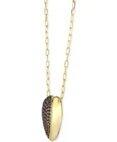 Le Vian Godiva x Le Vian Chocolate Diamond Pave Heart Pendant Necklace (2-3/8 ct. t.w.) in 14k Gold, 17" + 2" extender