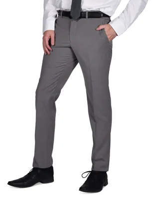 Perry Ellis Portfolio Men's Micro-Grid Slim-Fit Stretch Suit Pants