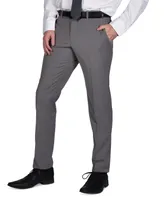 Perry Ellis Portfolio Men's Micro-Grid Slim-Fit Stretch Suit Pants
