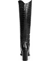 Journee Signature Women's Laila Block Heel Knee High Dress Boots