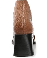 Journee Signature Women's Stylla Stretch Vamp Block Heel Shooties