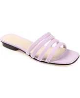 Journee Signature Women's Cendi Strappy Band Flat Sandals