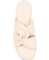 Journee Signature Women's Kanndice Twisted Slip-On Sandals