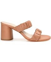 Journee Signature Women's Vidda Ruched Slip On Sandals