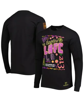 Men's Mitchell & Ness Black Lafc Papel Picado Long Sleeve T-shirt