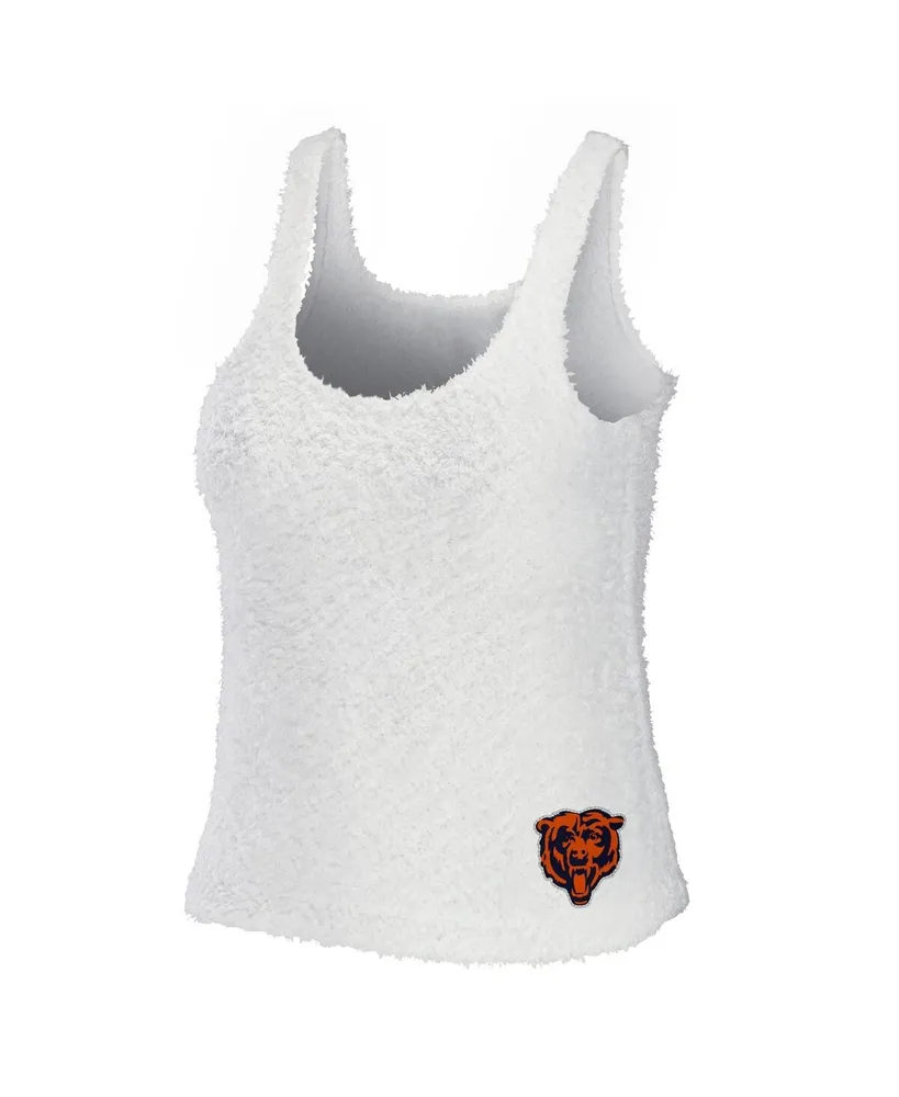 Women's Wear by Erin Andrews Cream Chicago Bears Cozy Scoop Neck Tank Top Pants Sleep Set
