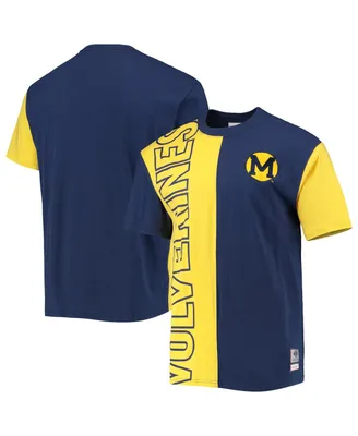 Men's Mitchell & Ness Navy, Maize Michigan Wolverines Play By 2.0 T-shirt