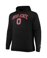 Men's Champion Black Ohio State Buckeyes Big and Tall Arch Over Logo Powerblend Pullover Hoodie