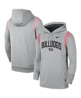 Men's Nike Gray Georgia Bulldogs 2022 Game Day Sideline Performance Pullover Hoodie