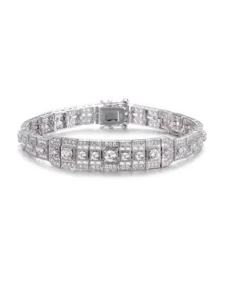 Sterling Silver Cubic Zirconia Elegant Bracelet