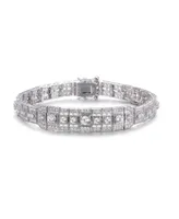 Genevive Sterling Silver Cubic Zirconia Elegant Bracelet