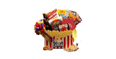 Gbds Movie Night Mania Gift Box - with 10.00 Redbox Gift Card - movie night gift basket